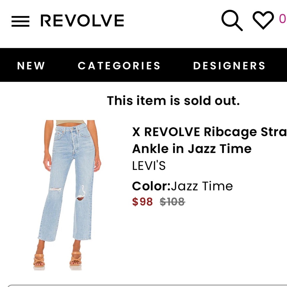 Levi’s X Revolve Ribcage Straight Ankle Jean in Jazz Time
